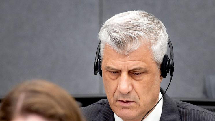 FILE PHOTO: Former Kosovo President Hashim Thaci attends his war crimes trial in The Hague
