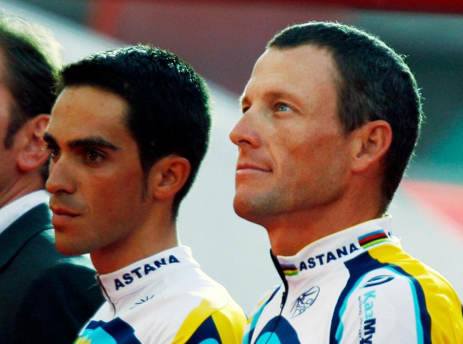 Alberto Contador a Lance Armstrong