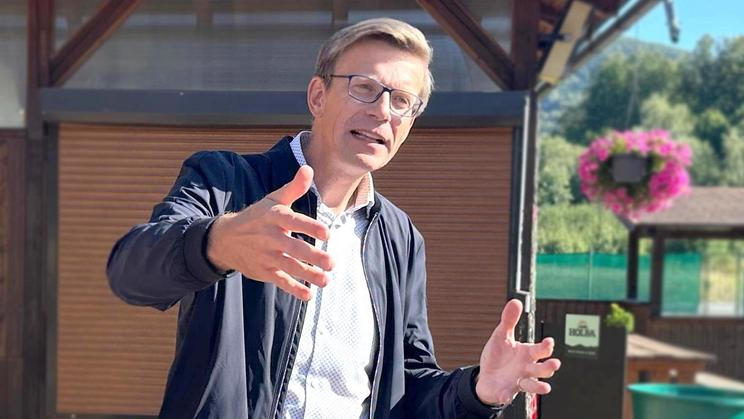 Předseda ODS Martin Kupka při předvolebním výjezdu v tomto týdnu do míst, kde jednoznačně volí lidé především hnutí ANO.