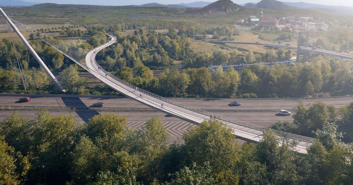 Město Most s jezerem propojí visutá lávka pro pěší a cyklisty, povede od muzea