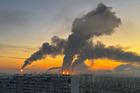 Plumes of smoke rise from fires (centre) at an oil refinery following what the authorities say is a Ukrainian drone strike in the course of the Russia-Ukraine conflict, in Moscow