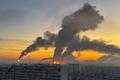 Plumes of smoke rise from fires (centre) at an oil refinery following what the authorities say is a Ukrainian drone strike in the course of the Russia-Ukraine conflict, in Moscow