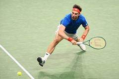 Norbert Gombos letos nastoupil v Davis Cupu proti Francii (na snímku) i Řecku.
