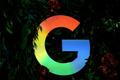 FILE PHOTO: Google logo displayed during a press conference in Berlin