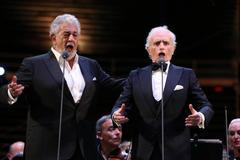 Spanish tenors Placido Domingo  and Jose Carreras in Concert, Greece