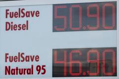čerpací stanice Shell, benzinová pumpa, cenový sloup, totem, benzin, nafta, ceník, ceny