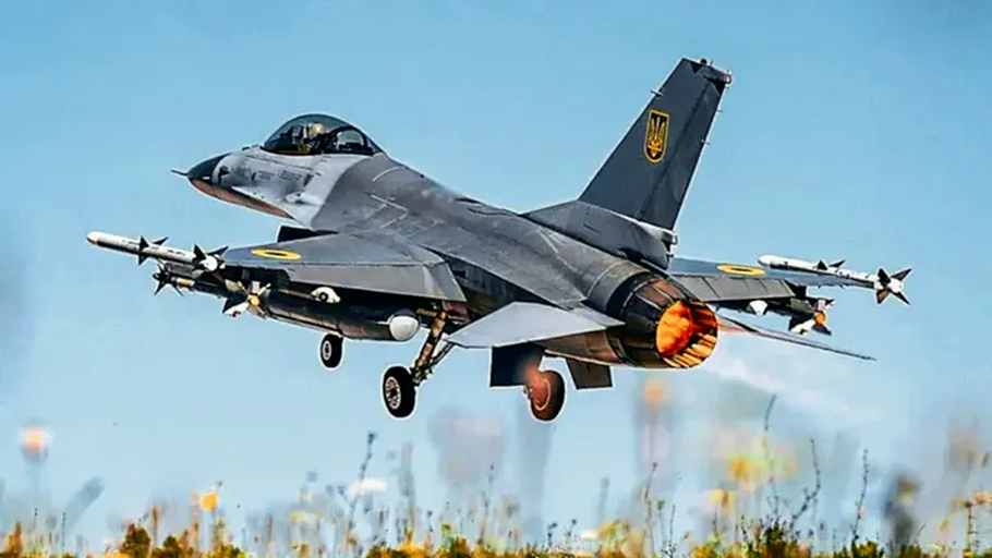 Ukrajinský stíhací letoun F-16AM
