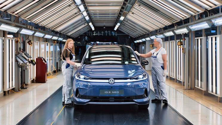 Výroba Volkswagenu ID. 3 Neo v továrně ve Cvikově.