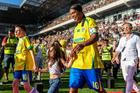 Ronaldinho na fotbalové exhibici v Trnavě