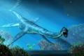 An,Elasmosaurus,Swims,Towards,You,In,Shallow,Seas.,This,Long