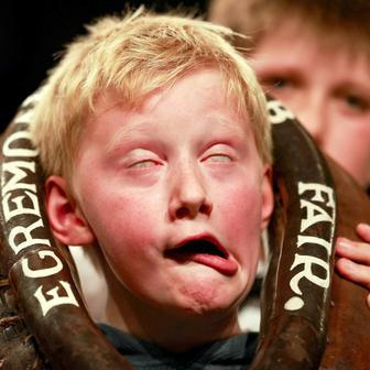 World Gurning Championships held during the Egremont Crab fair, in Egremont