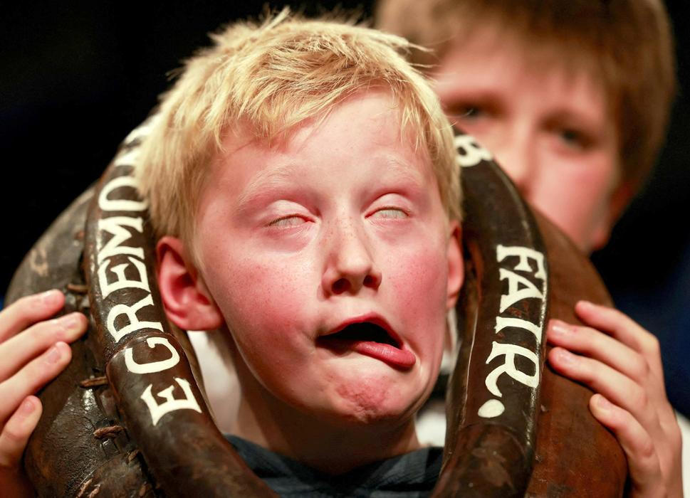 World Gurning Championships held during the Egremont Crab fair, in Egremont
