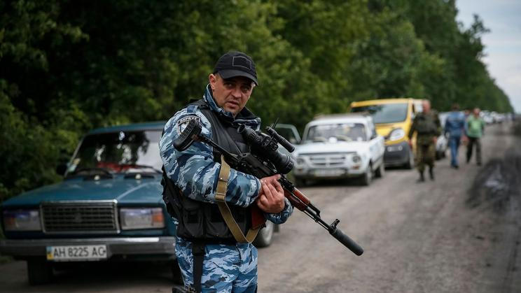 Ukrajina - Slavjansk - policie