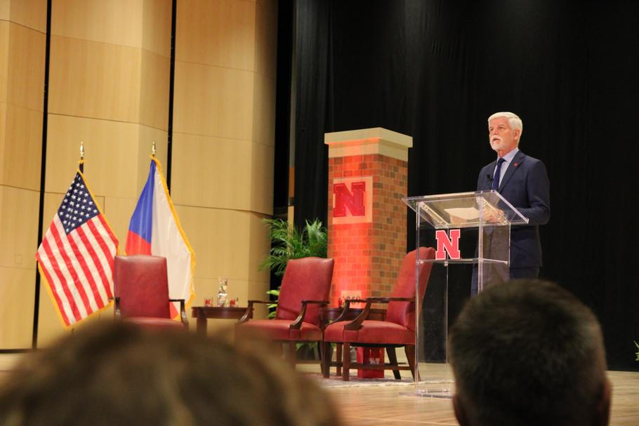 Prezident Petr Pavel na návštěvě americké Nebrasky, včetně českého hlavního města v USA Wilberu.