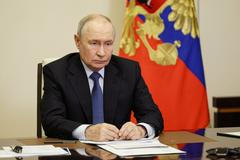 Russian President Vladimir Putin attends a meeting in Moscow