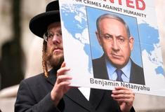 Protest ahead of Israeli Prime Minister Benjamin Netanyahu's address to the United Nations, in New York