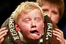 World Gurning Championships held during the Egremont Crab fair, in Egremont