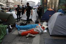 Protest against Spain's housing crisis, in Madrid
