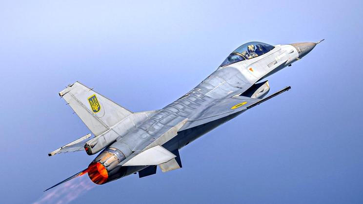 Bojový letoun F-16 provozovaný ukrajinským letectvem