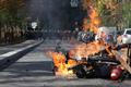 French high school and university students protest in Saint-Denis near Paris