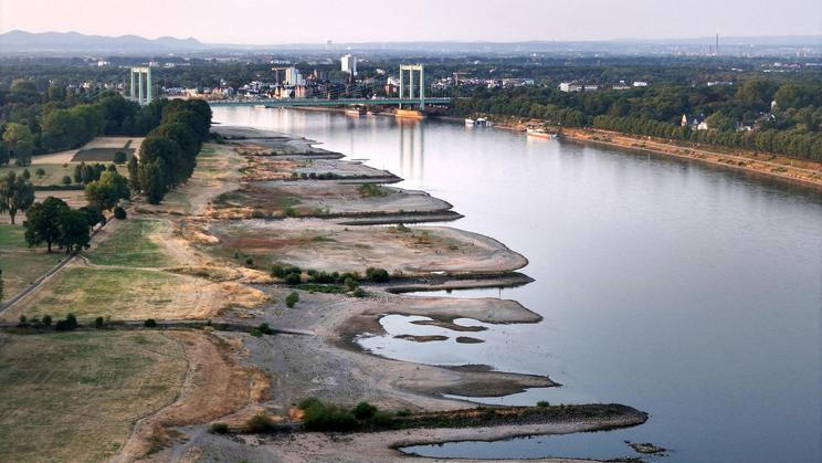 Water levels on the Rhine river in Germany have again fallen in a heatwave and dry weather and are approaching record lows