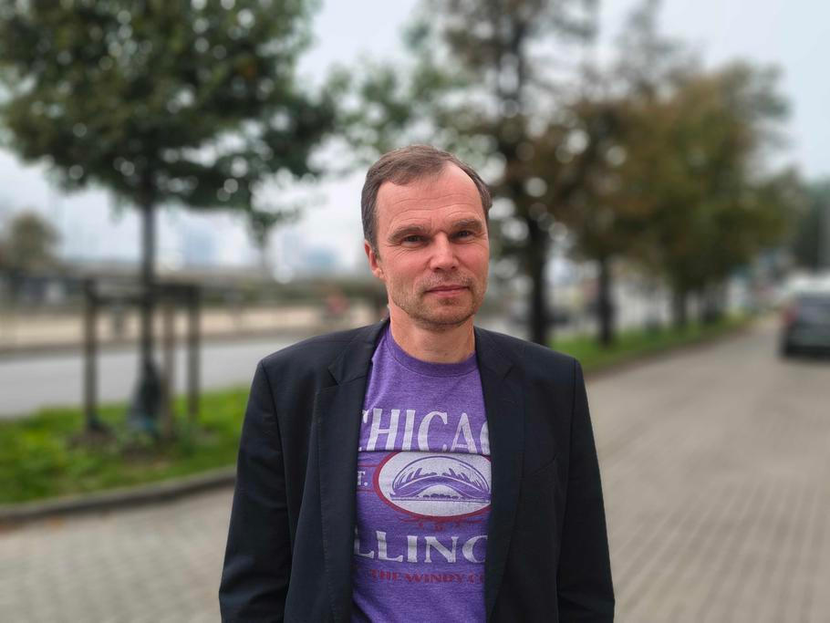 Lotyšský historik Gatis Krūmiņš, 2. října 2026, Riga.