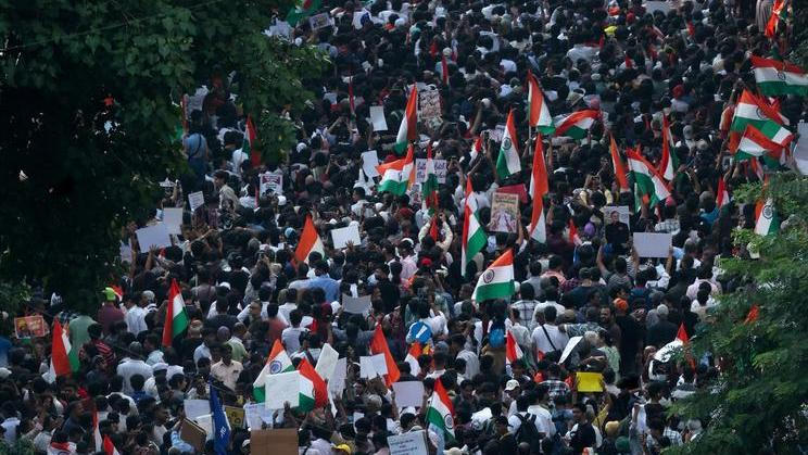 Protest against India's Chief Election Commissioner Gyanesh Kumar, in Mumbai