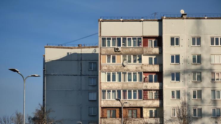The,Old,1980th.,Soviet,Flat,Buildings.,Western,Europe.