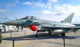 Německý letoun Eurofighter Typhoon na letecké základně Lielvarde v Lotyšsku. 1. října 2026.