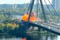 Russian drone hits North Bridge in Kyiv