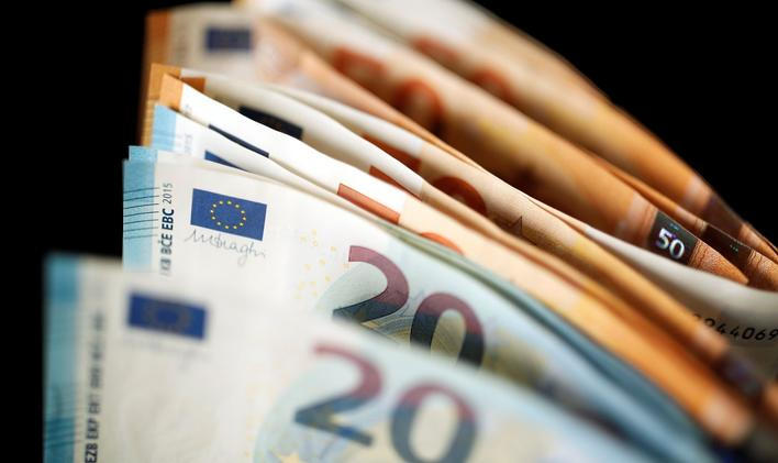 Euro Peníze Bankovky EU