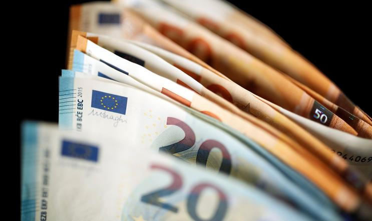 Euro Peníze Bankovky EU
