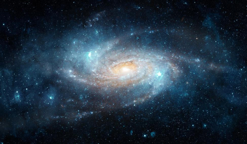 A,View,From,Space,To,A,Spiral,Galaxy,And,Stars.