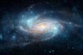 A,View,From,Space,To,A,Spiral,Galaxy,And,Stars.