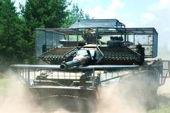 Ukrainian M1A1 AIM Abrams with anti drone cages, operated by 160th Mech Brigade