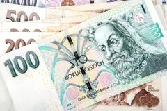 Close-up,Of,Banknotes,Of,The,Czech,National,Bank.,Currency,In