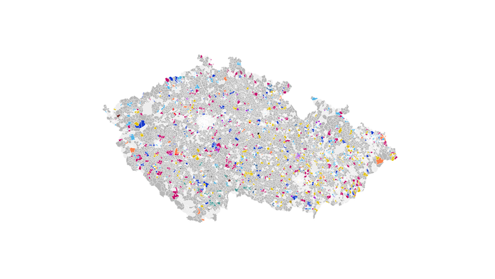 Průběžné výsledky komunálních voleb 2026 v okrscích, 18.20