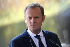 Donald Tusk během sumitu visegrádské čtyřky (V4). 
