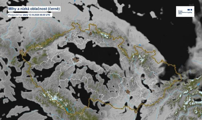 Český hydrometeorologický ústav zveřejnil předpověď počasí od 12. do 18. října.
