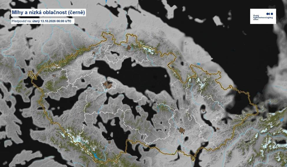 Český hydrometeorologický ústav zveřejnil předpověď počasí od 12. do 18. října.