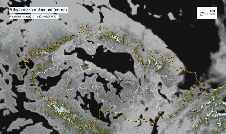 Český hydrometeorologický ústav zveřejnil předpověď počasí od 12. do 18. října.