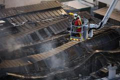 The Marche des Enfants-Rouges in Paris destroyed after a fire