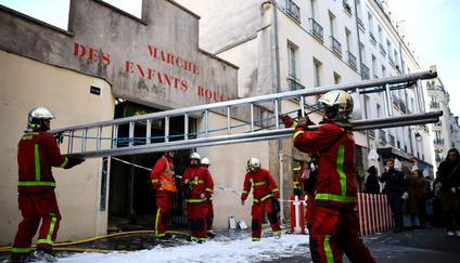 The Marche des Enfants-Rouges in Paris destroyed after a fire