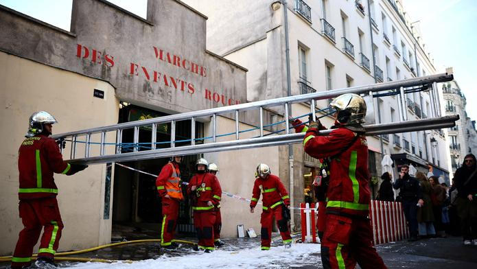 The Marche des Enfants-Rouges in Paris destroyed after a fire