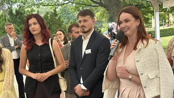 Poslankyně STAN Anežka Nedomová při letošním setkání mladých politiků a političek s prezidentem Petrem Pavlem v Lánech.