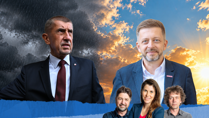 Andrej Babiš a Vít Rakušan na  koláži Aktuálně.cz