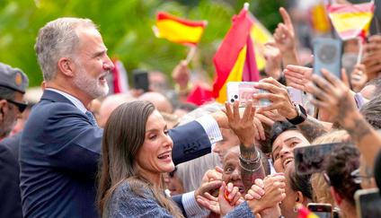 APTOPIX Spain Royals Ceuta Visit