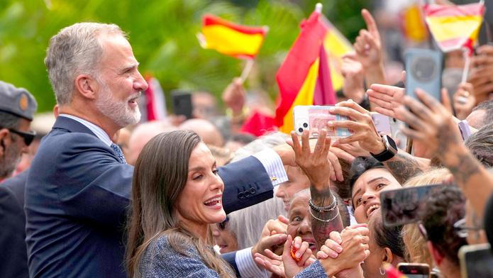 APTOPIX Spain Royals Ceuta Visit