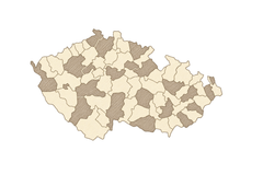 Mapa senátních obvodů.