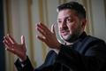 FILE PHOTO: Ukraine's President Zelenskiy speaks during an interview with Reuters in Kyiv